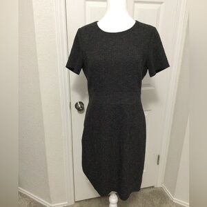 Amanda & Chelsea Heather Dark Gray Sort Sleeve Dress Size 6